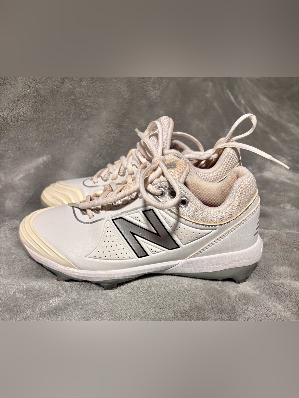 New Balance White Softball Cleats